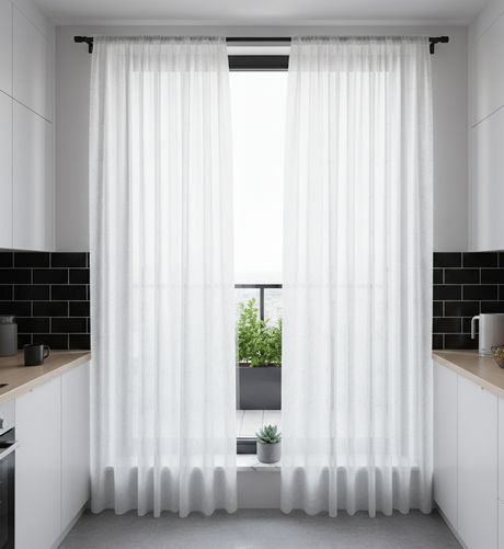 Тюль на кухні — це не просто декор, а частина функціонального рішення | Welwet