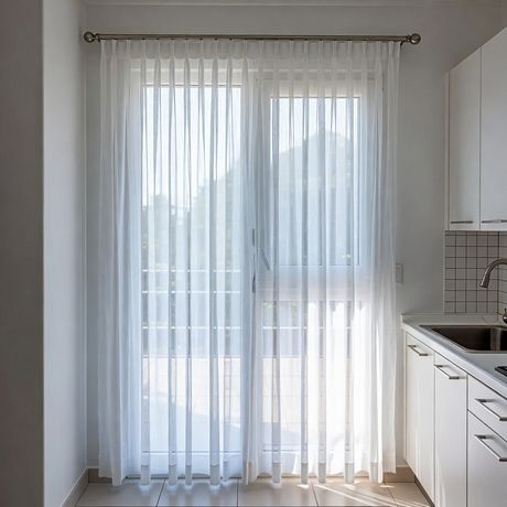 Довгий тюль до підлоги: ефект простору і «домашнього затишку» | Welwet