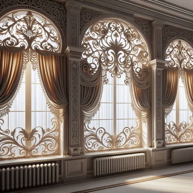 Жорсткі ламбрекени на вікна від Welwet