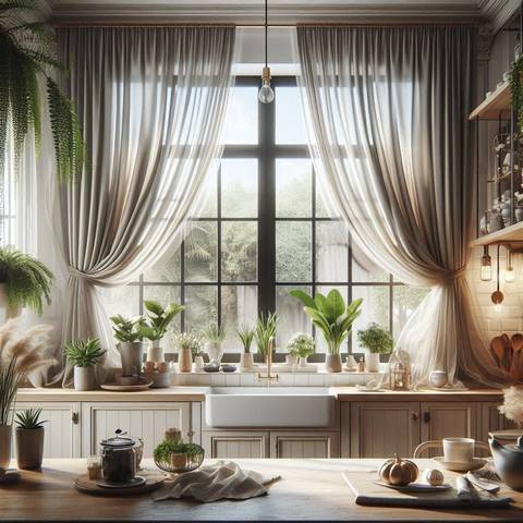 Правильний вибір матеріалу для кухонних фіранок | Welwet