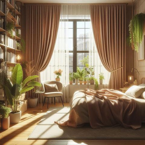 Для класичної спальні штори з ворсистого мікровельвету | Welwet