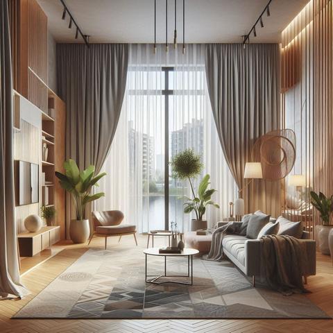 Штори допомагають ефективно зонувати житловий простір | Welwet