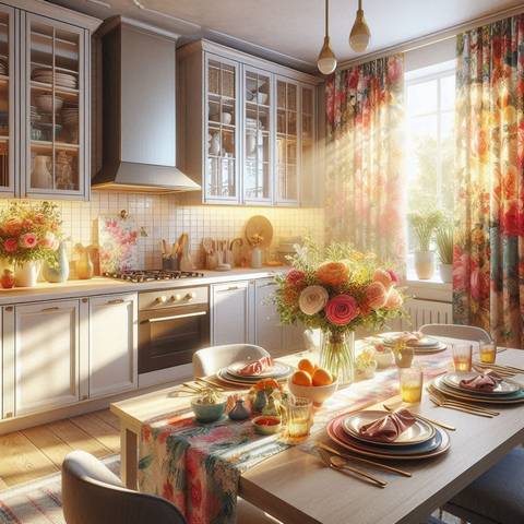 Правильне розвішування штор на вікнах кухні | Welwet