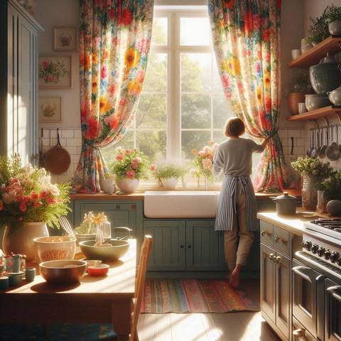 Як правильно повісити штори на кухні | Welwet