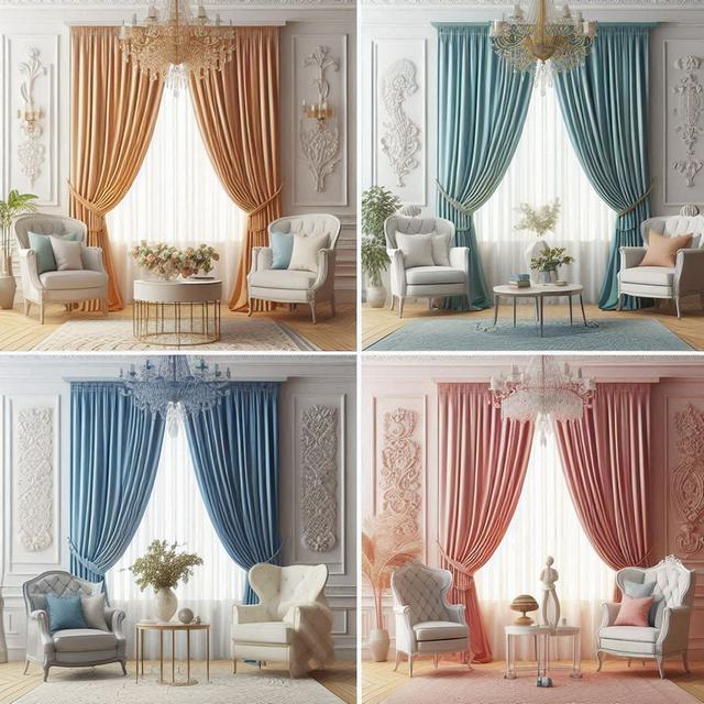 Кольорові рішення штор для білих стін - Welwet