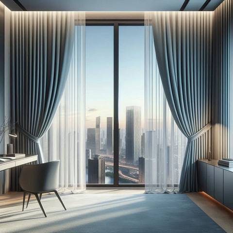 Вибір і поєднання штор і тюлі в офісному просторі відіграють важливу роль | Welwet