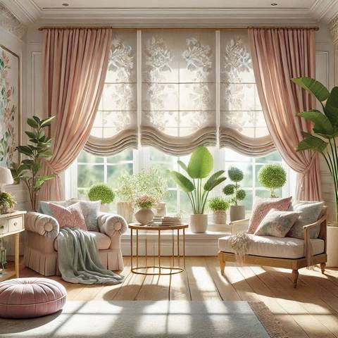 Римські штори включають в себе кілька різновидів | Welwet