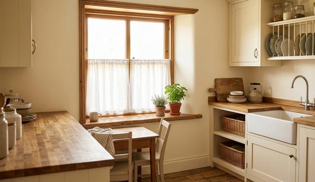 Штори кафе на кухонному вікні — коротка тюлева гардина на половину вікна | Welwet.net